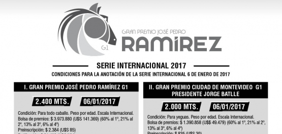 Condiciones para la anotación de la Serie Internacional 6 de enero de 2017